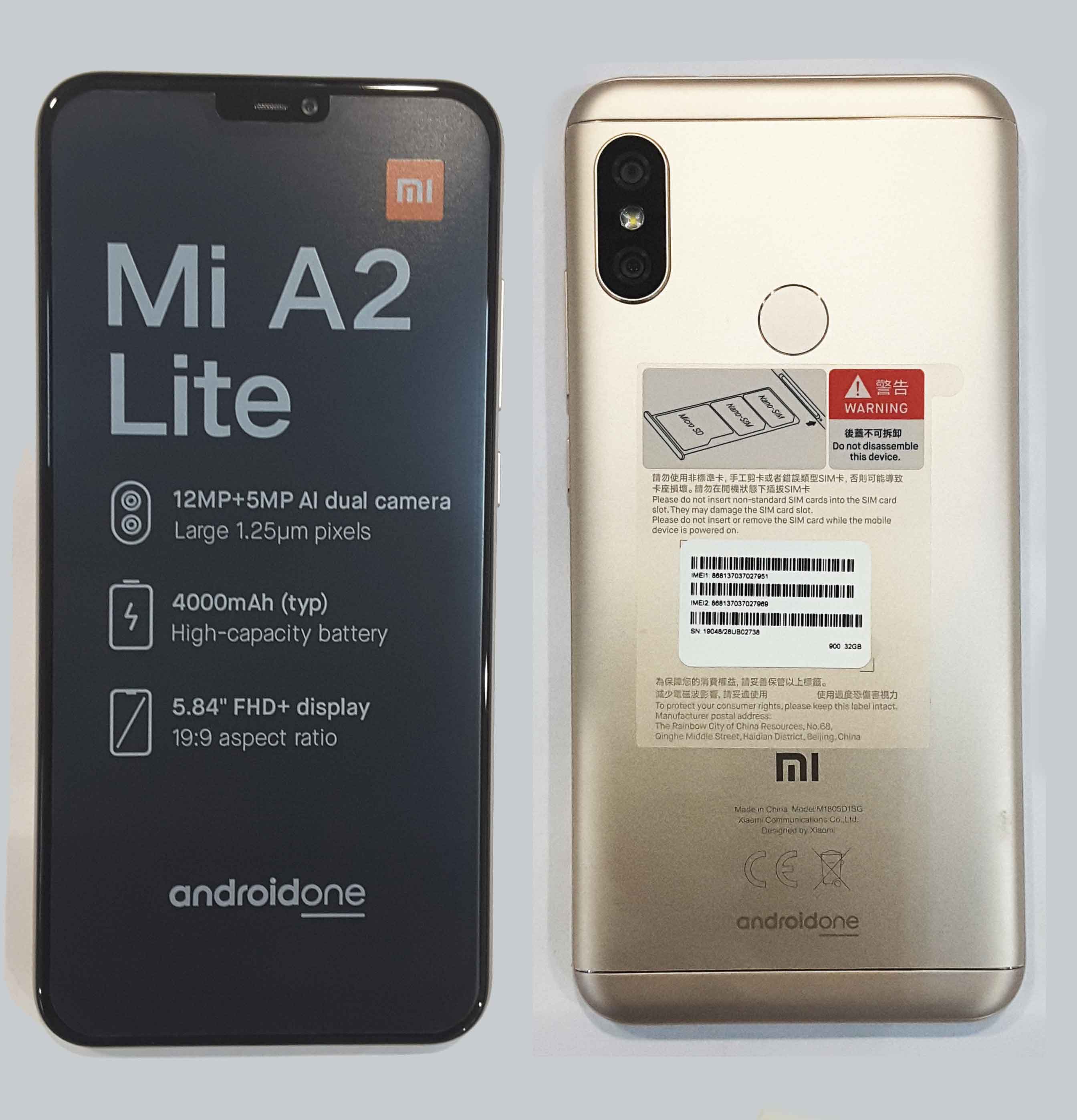 Mi A2 Lite (M1805D1SG) Specifications ,images and price.