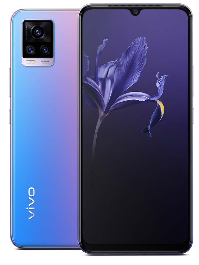 vivo v20 Sunset Melody Blue Color