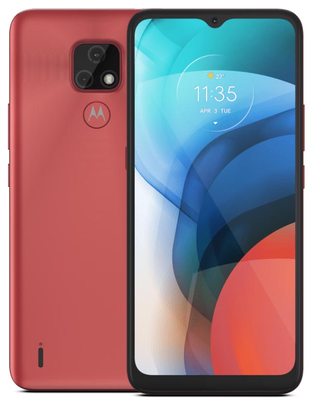 Motorola Moto E7 Satin Coral Red