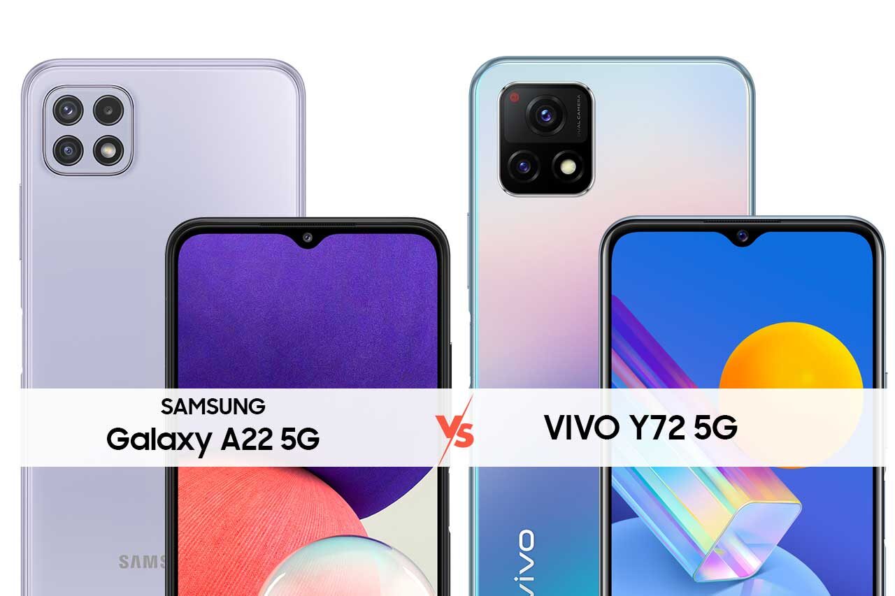 Samsung A22 5G vs Vivo Y72 5G