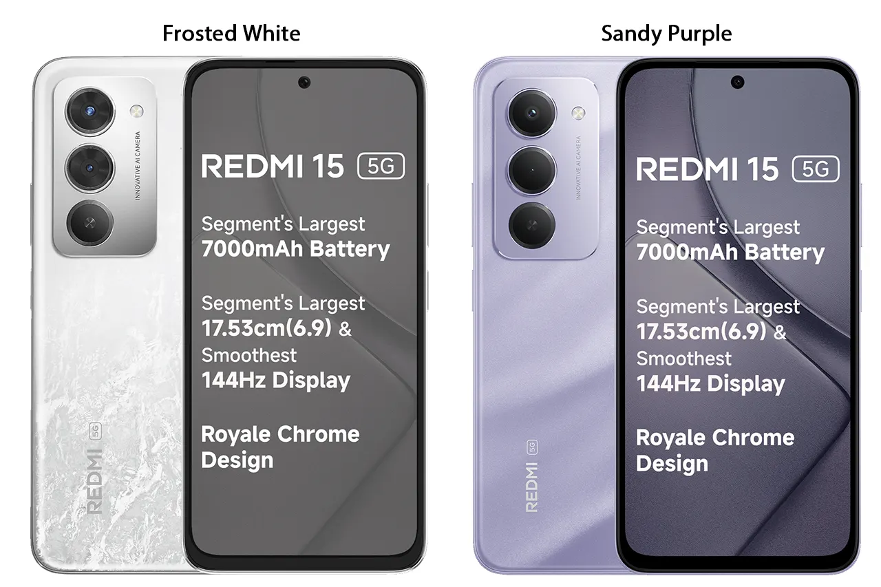 Redmi 15 5G Redmi 15 5G Purple White 25057RN09I