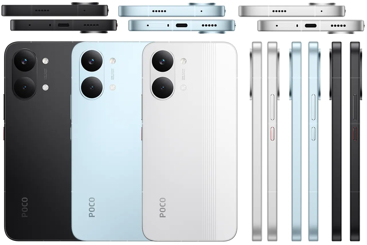 Poco X8 Pro Max 5G 2602BPC18G 2602BPC18I Back and Side View